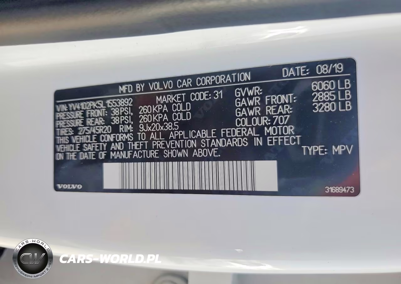2020 Volvo Xc90 T5 Momentum VIN:YV4102PK5L1553892 - 12