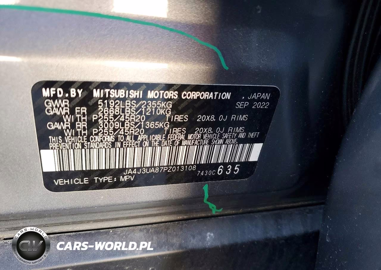 2023 Mitsubishi Outlander Se VIN:JA4J3UA87PZ013108 - 12