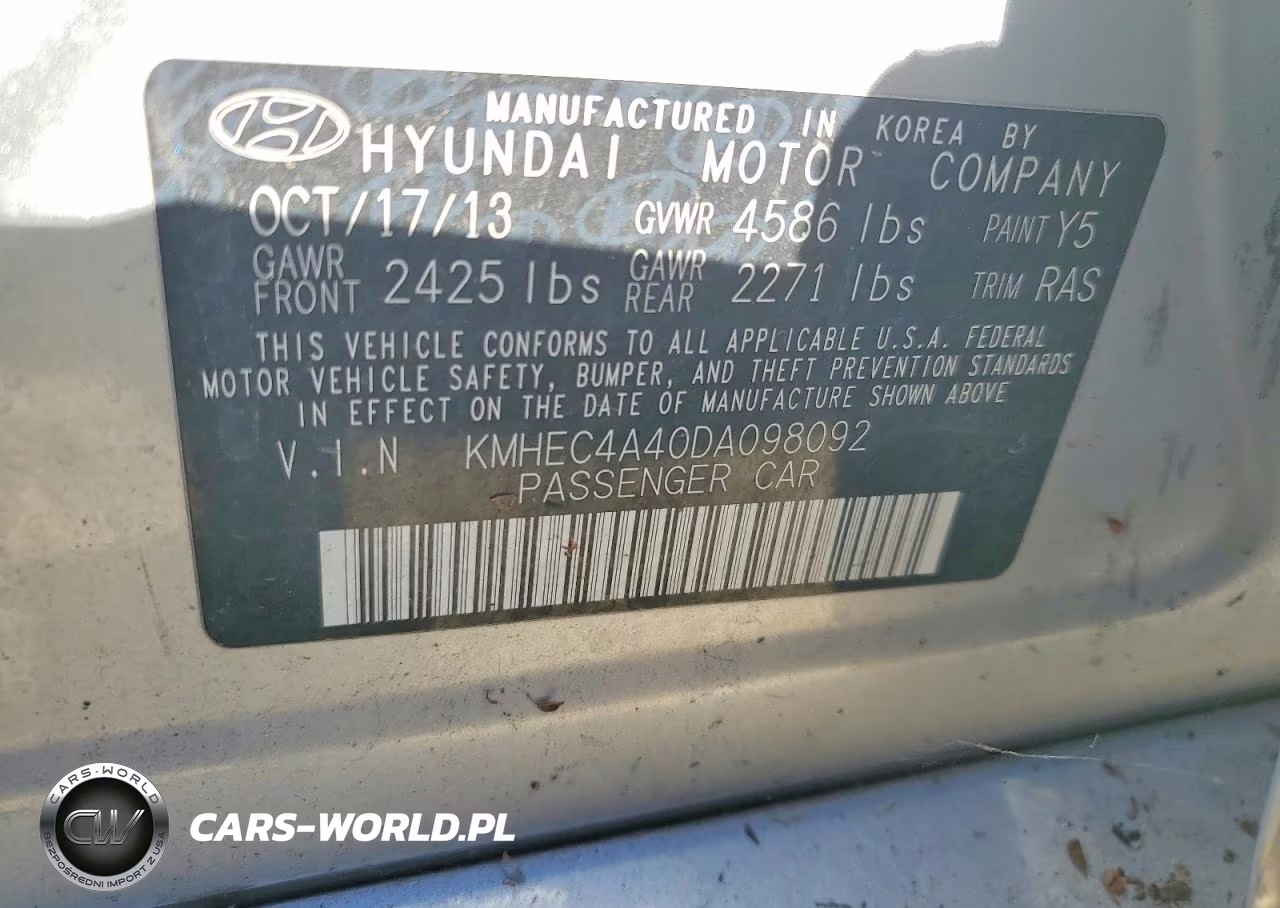 2013 Hyundai Sonata Hybrid VIN:KMHEC4A40DA098092 - 12