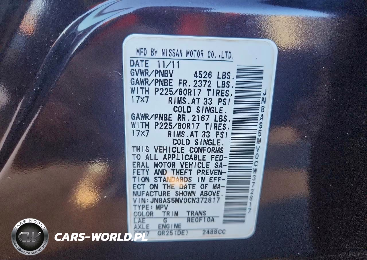 2012 Nissan Rogue S VIN:JN8AS5MV0CW372817 - 12