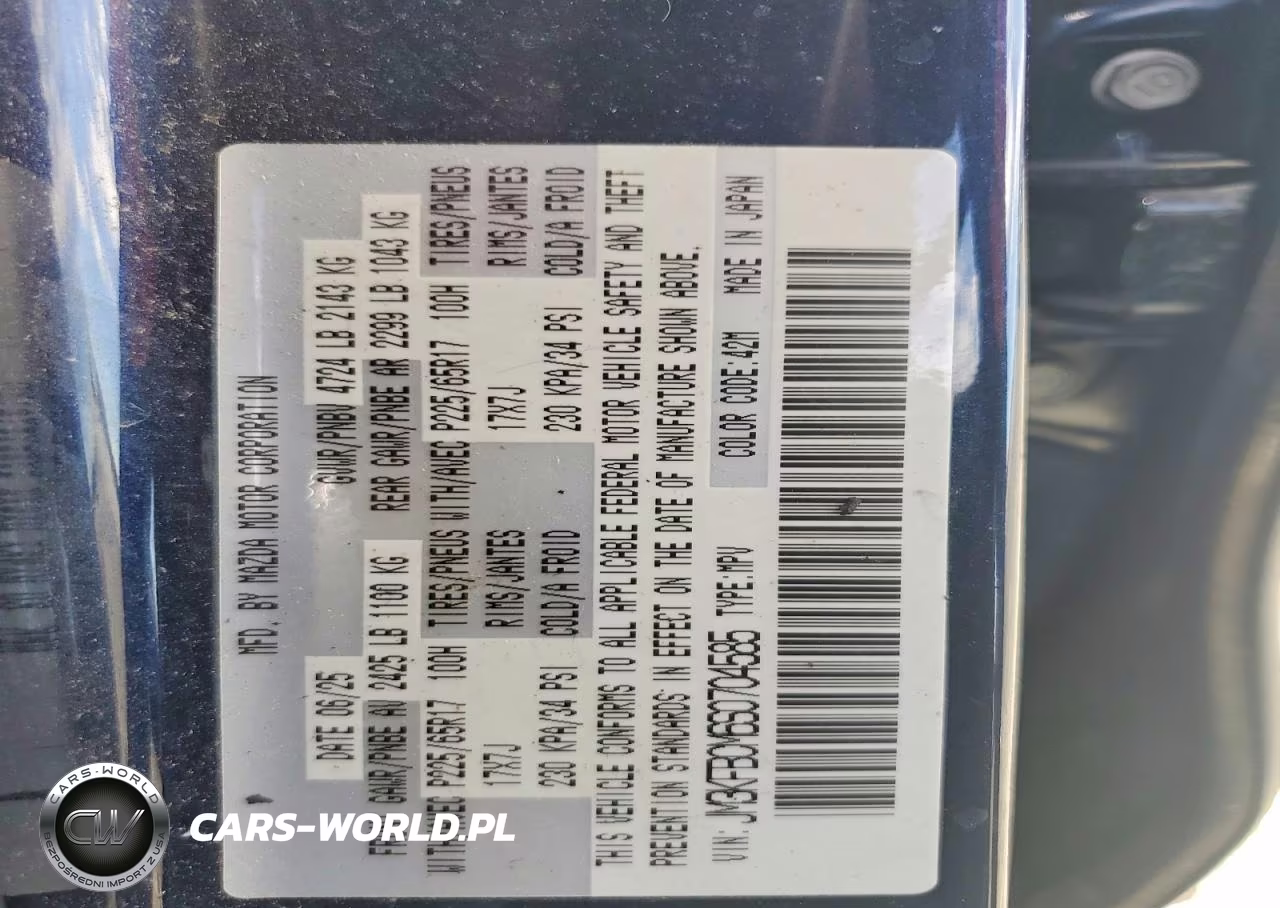 2025 Mazda Cx-5 VIN:JM3KFBCM6S0704585 - 12