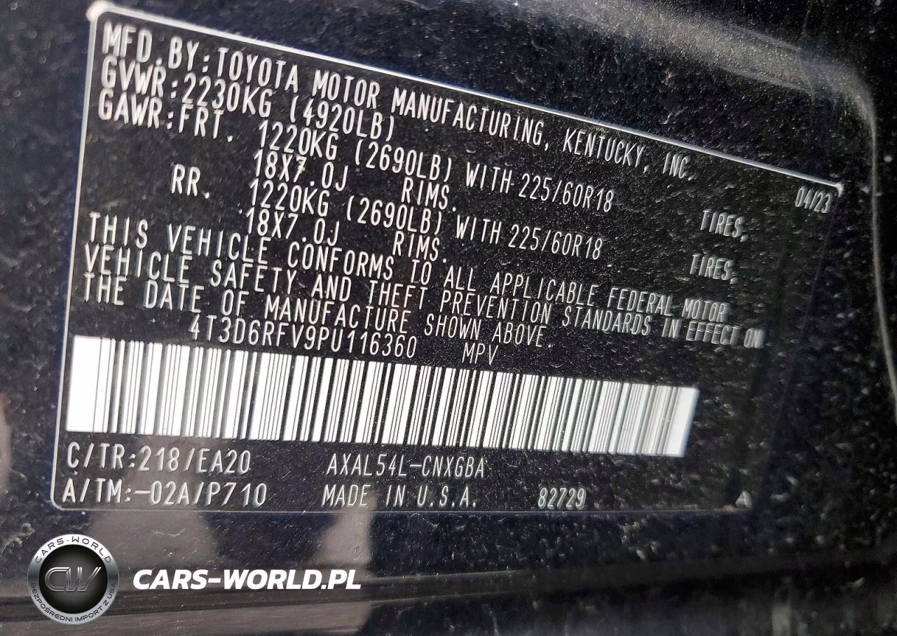 2023 Toyota Rav4 Limited VIN:4T3D6RFV9PU116360 - 13