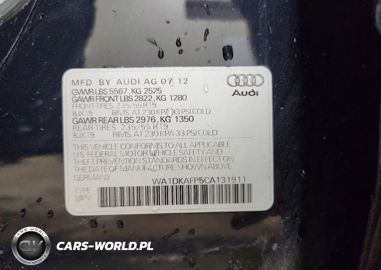 2012 Audi Q5 Premium Plus VIN:WA1DKAFP5CA131911 - 13