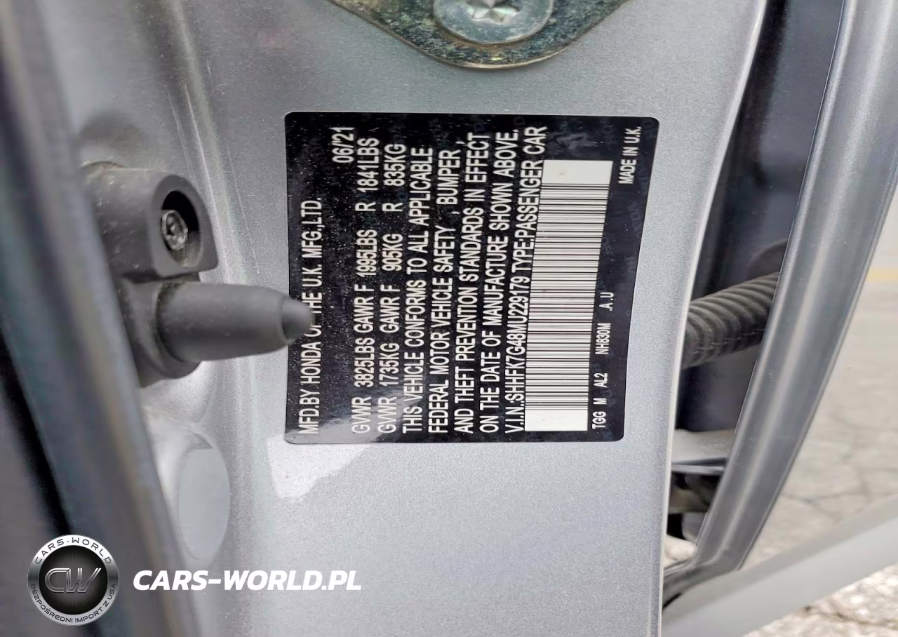 2021 Honda Civic Sport VIN:SHHFK7G48MU229179 - 13