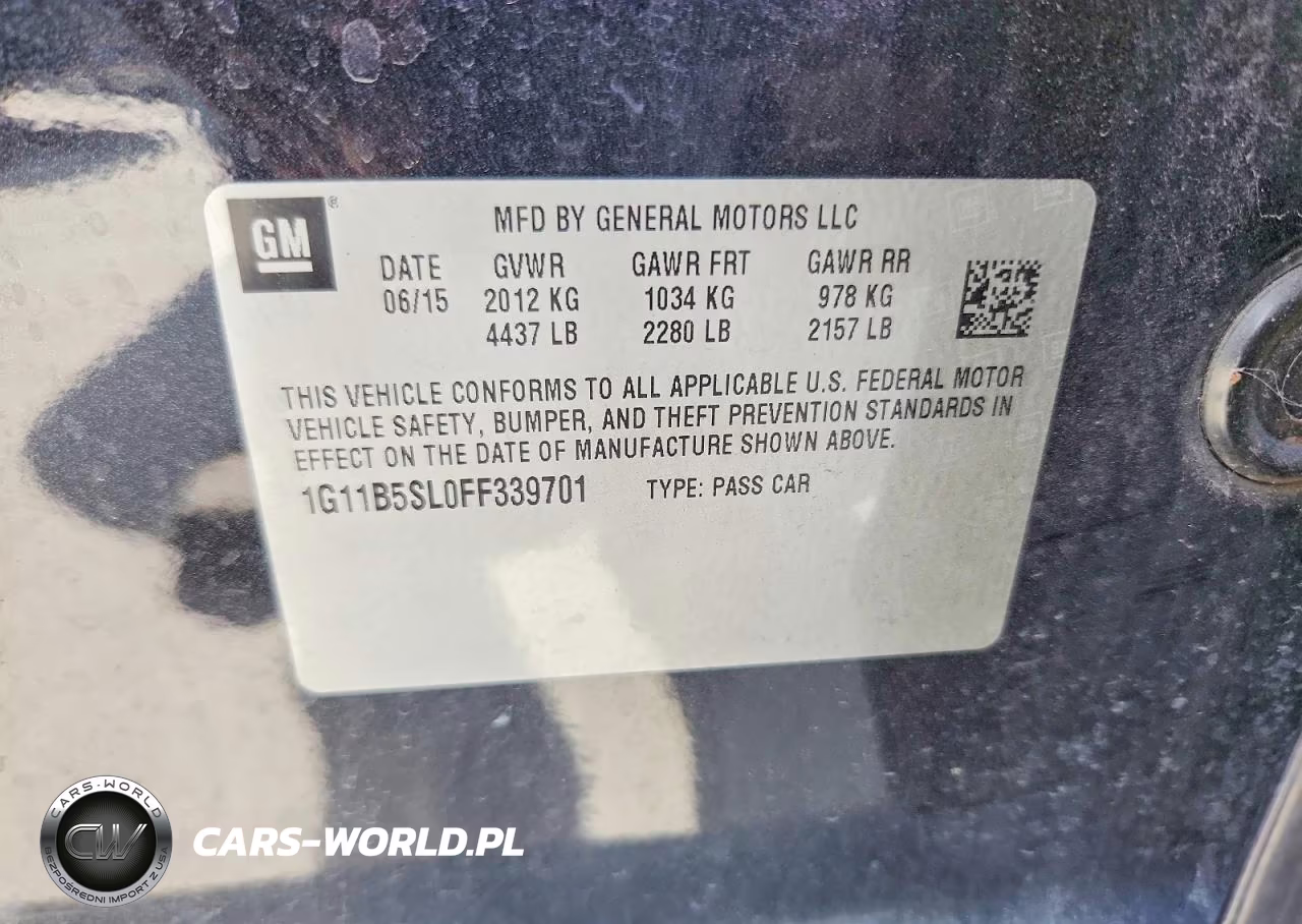 2015 Chevrolet Malibu Ls VIN:1G11B5SL0FF339701 - 12
