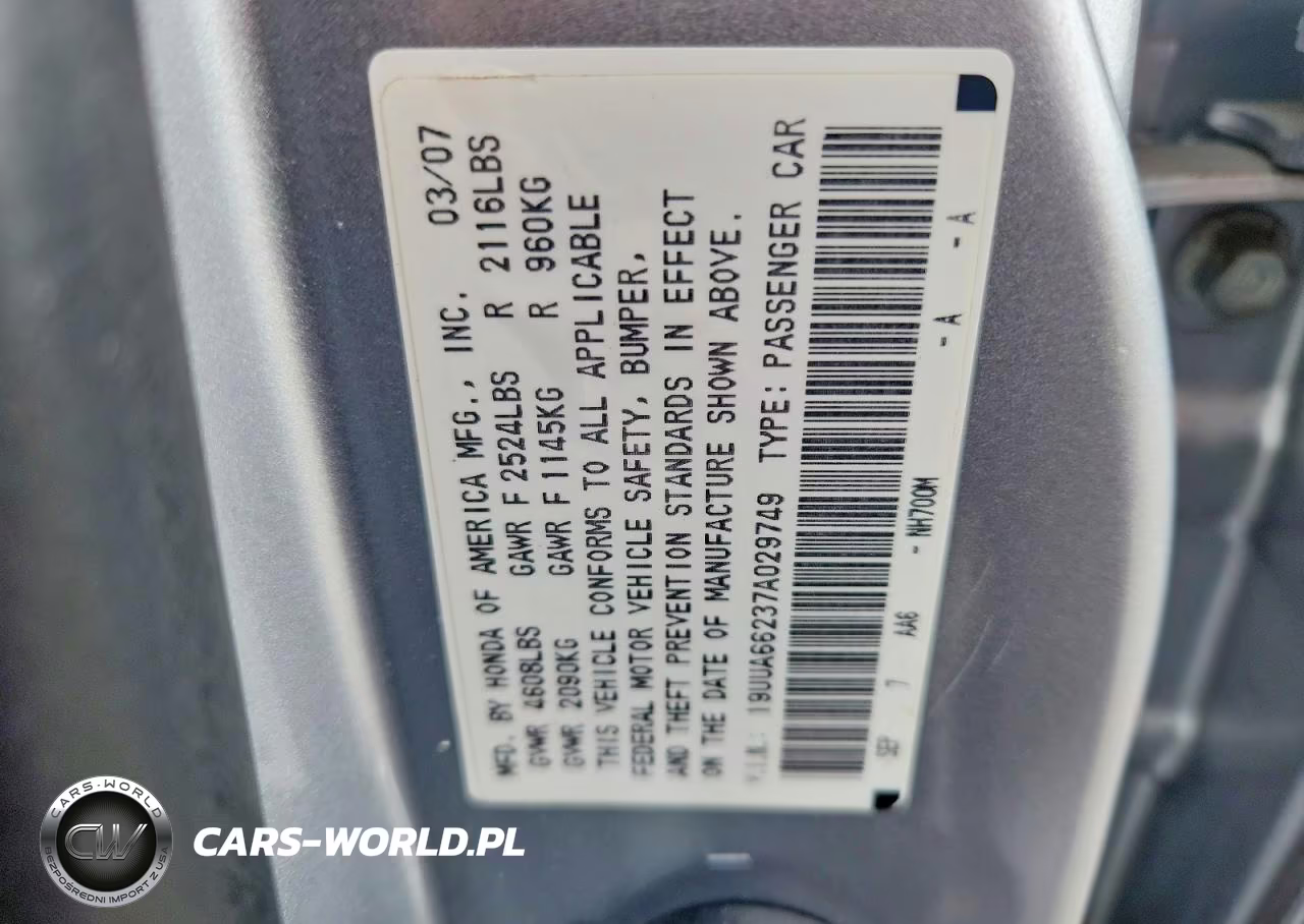 2007 Acura Tl VIN:19UUA66237A029749 - 12