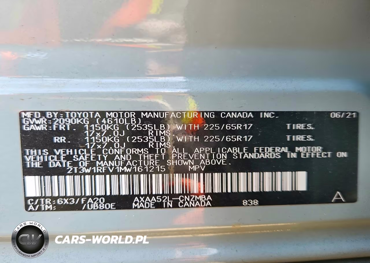 2021 Toyota Rav4 Xle VIN:2T3W1RFV1MW161215 - 13
