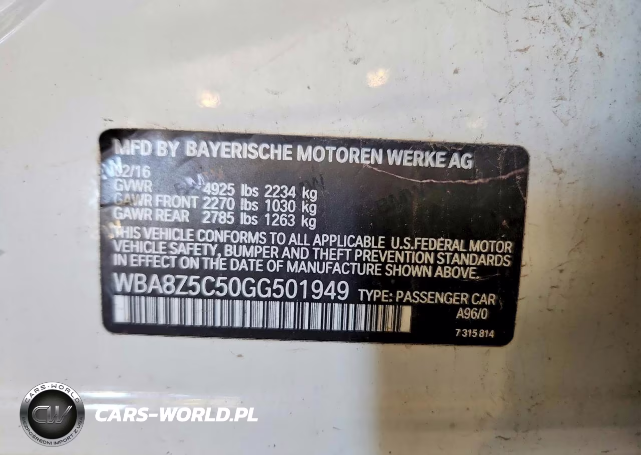 2016 BMW 328 Xigt Sulev VIN:WBA8Z5C50GG501949 - 12