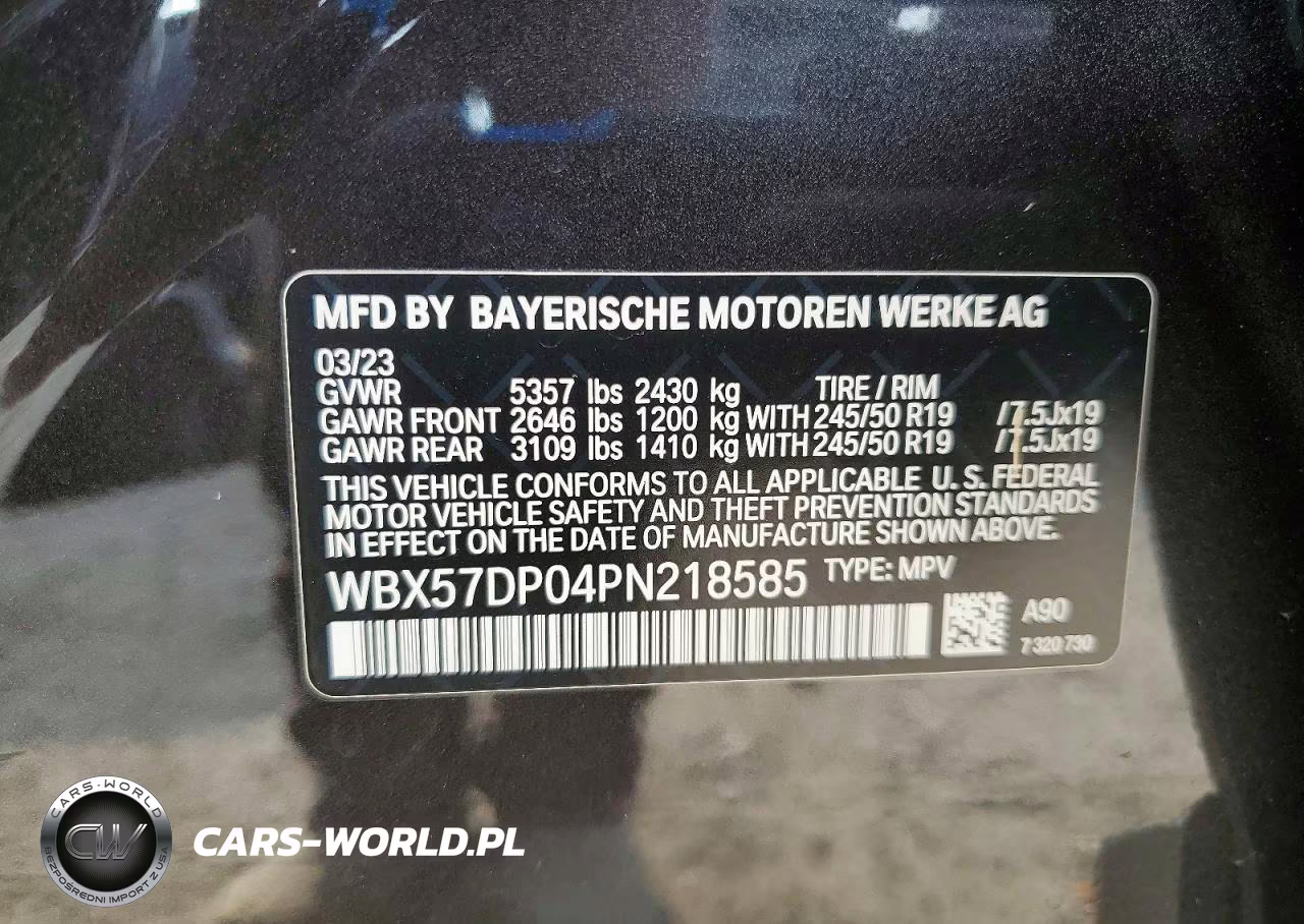 2023 BMW X3 xDrive30I VIN:WBX57DP04PN218585 - 14