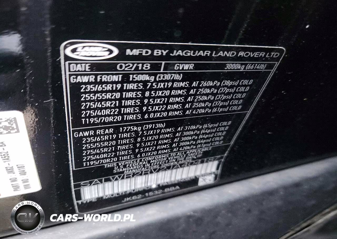 2018 Land Rover Range Rover Sport Hse VIN:SALWR2RV2JA404187 - 13