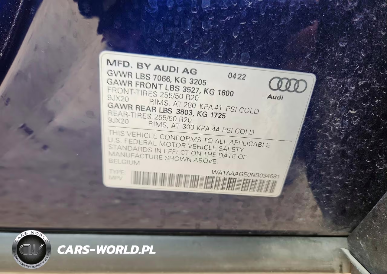 2022 Audi E-Tron Premium VIN:WA1AAAGE0NB034681 - 12