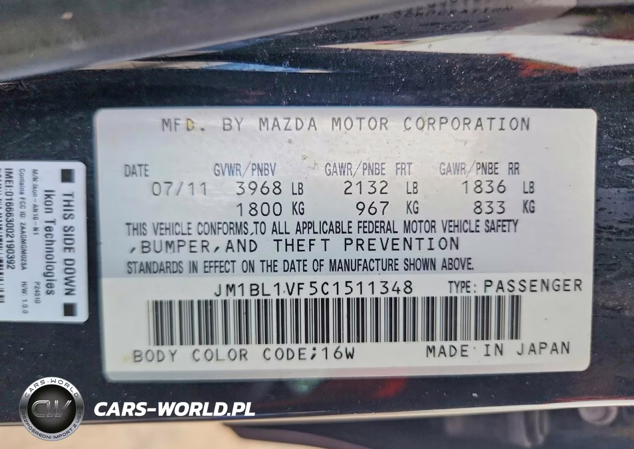 2012 Mazda 3 I VIN:JM1BL1VF5C1511348 - 12