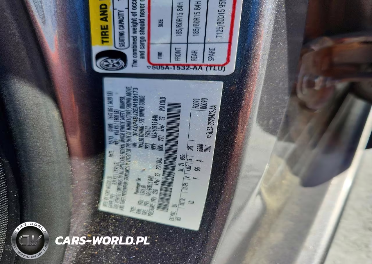 2014 Ford Fiesta Se VIN:3FADP4BJ2EM189173 - 12