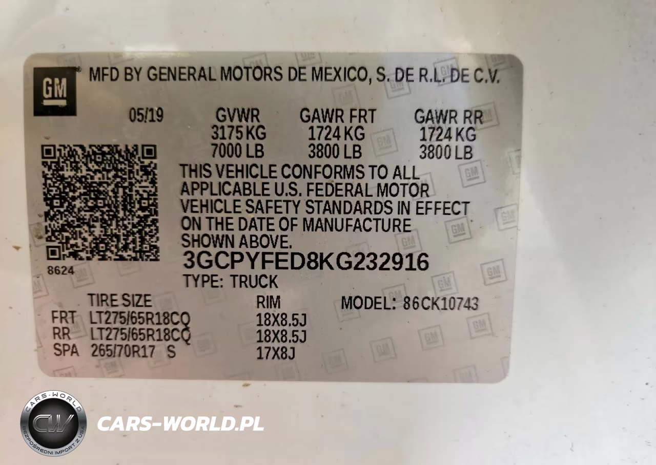 2019 Chevrolet Silverado K1500 Lt Trail Boss VIN:3GCPYFED8KG232916 - 12