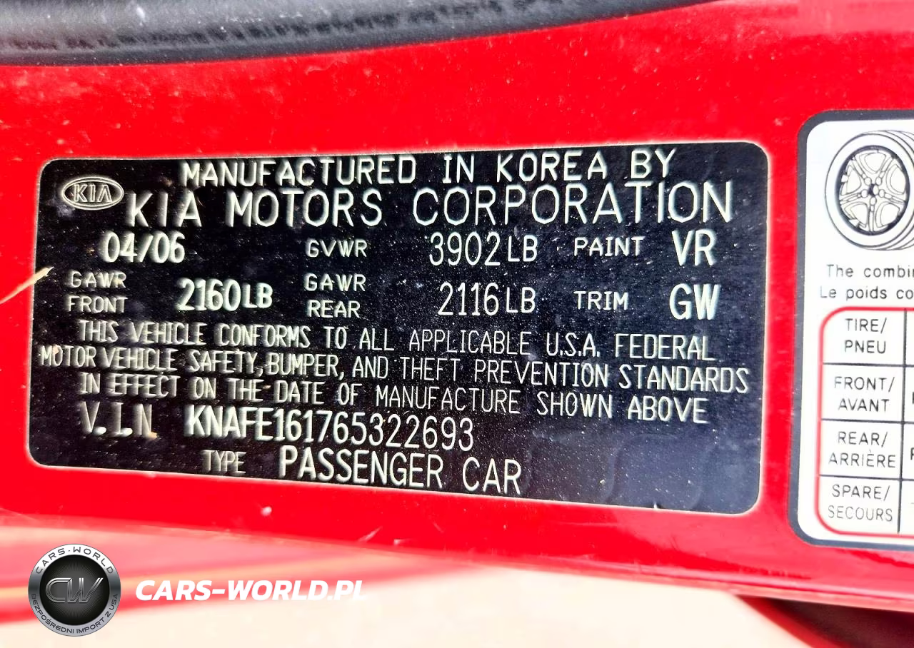 2006 Kia Spectra Spectra5 VIN:KNAFE161765322693 - 13