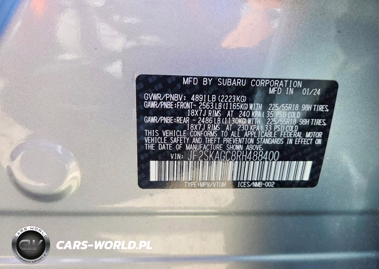 2024 Subaru Forester Sport VIN:JF2SKAGC8RH488400 - 13