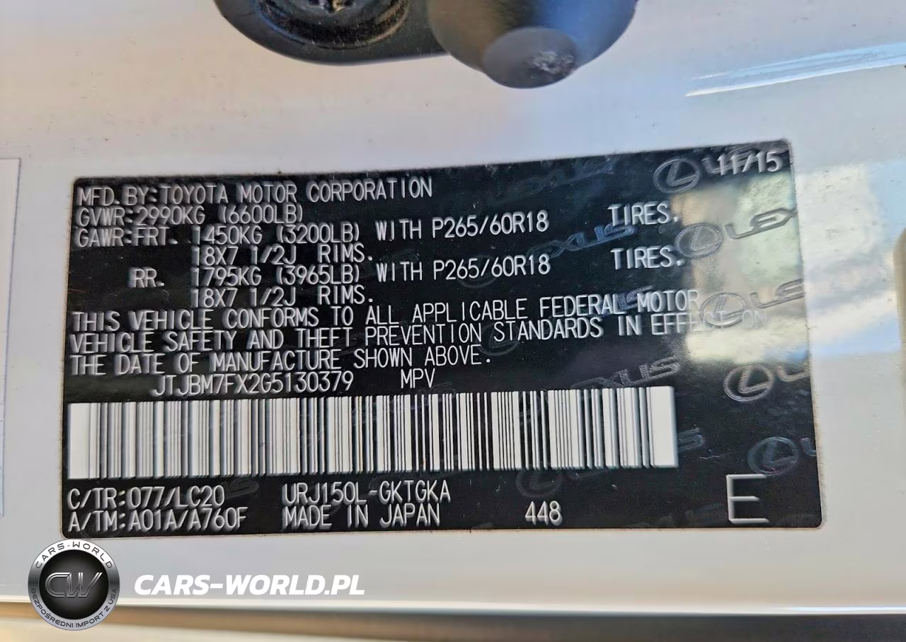 2016 Lexus Gx 460 VIN:JTJBM7FX2G5130379 - 14