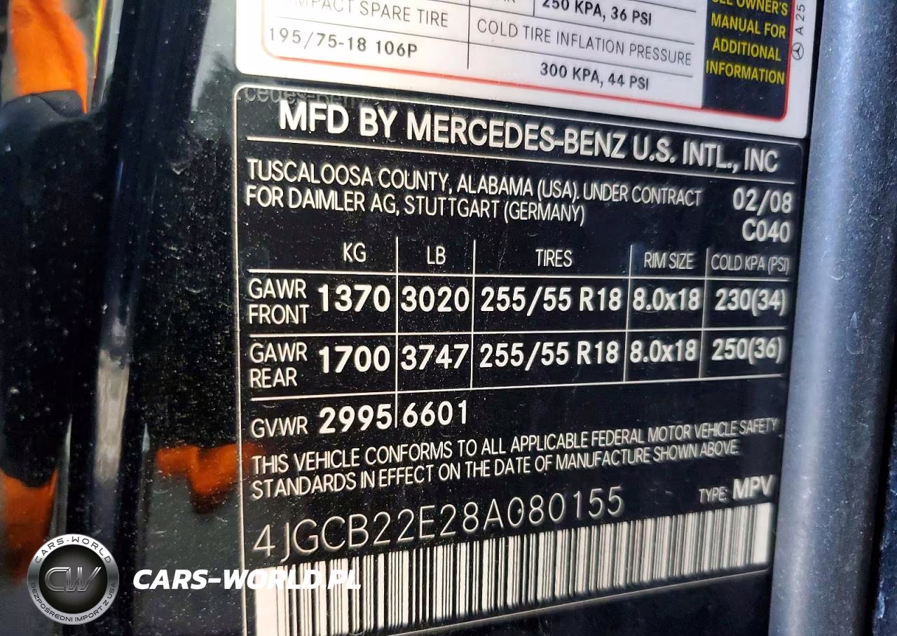 2008 Mercedes-Benz R 320 Cdi VIN:4JGCB22E28A080155 - 13