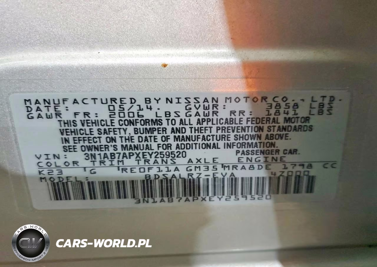 2014 Nissan Sentra Sr VIN:3N1AB7APXEY259520 - 12