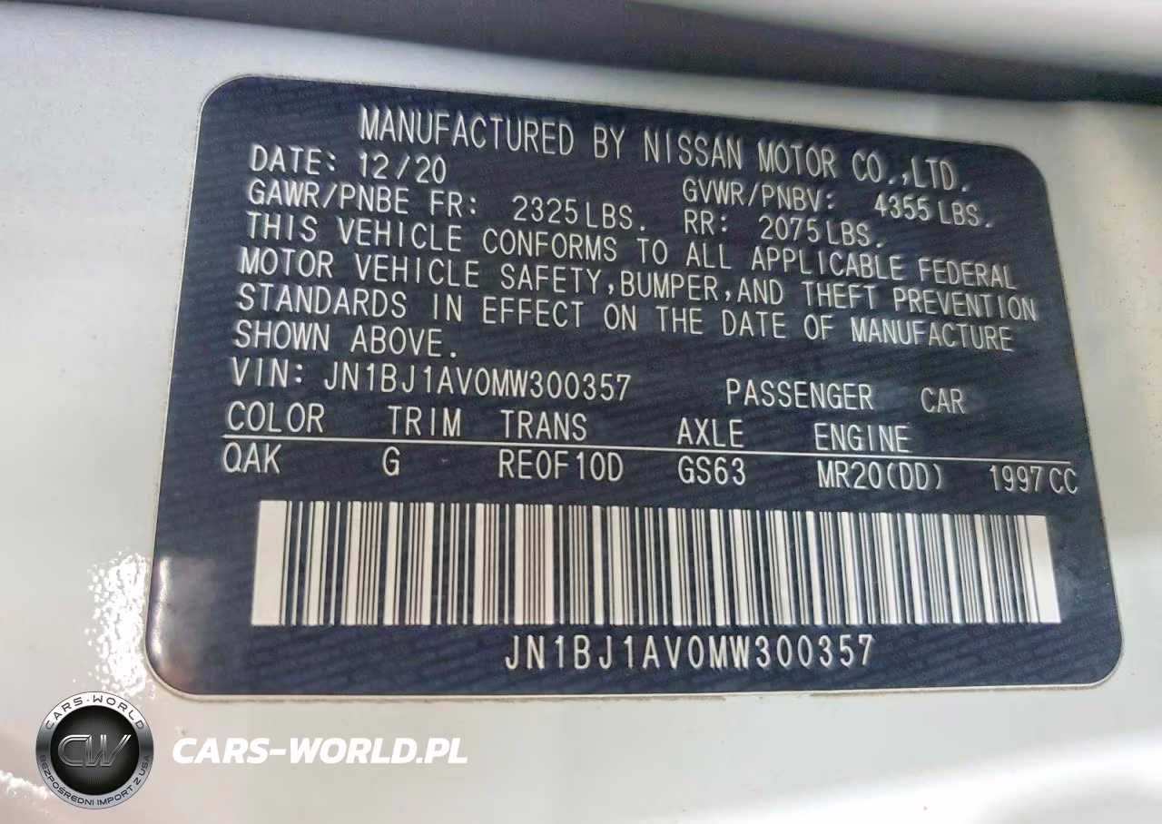 2021 Nissan Rogue Sport S VIN:JN1BJ1AV0MW300357 - 13