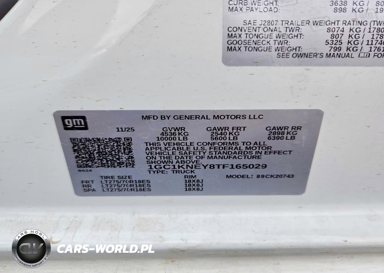 2026 Chevrolet Silverado K2500 Heavy Duty Lt VIN:1GC1KNEY8TF165029 - 12