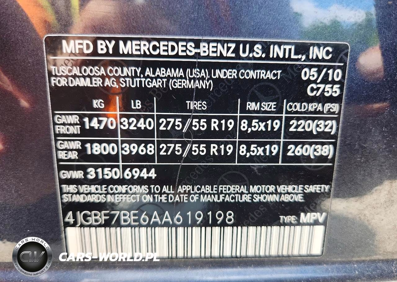 2010 Mercedes-Benz Gl 450 4Matic VIN:4JGBF7BE6AA619198 - 13