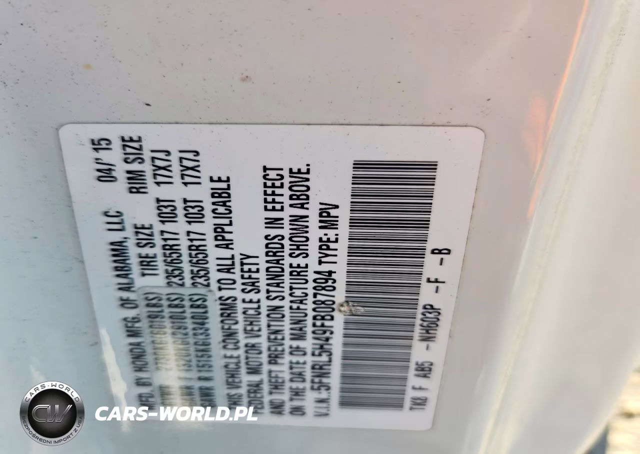 2015 Honda Odyssey Ex VIN:5FNRL5H49FB087894 - 13