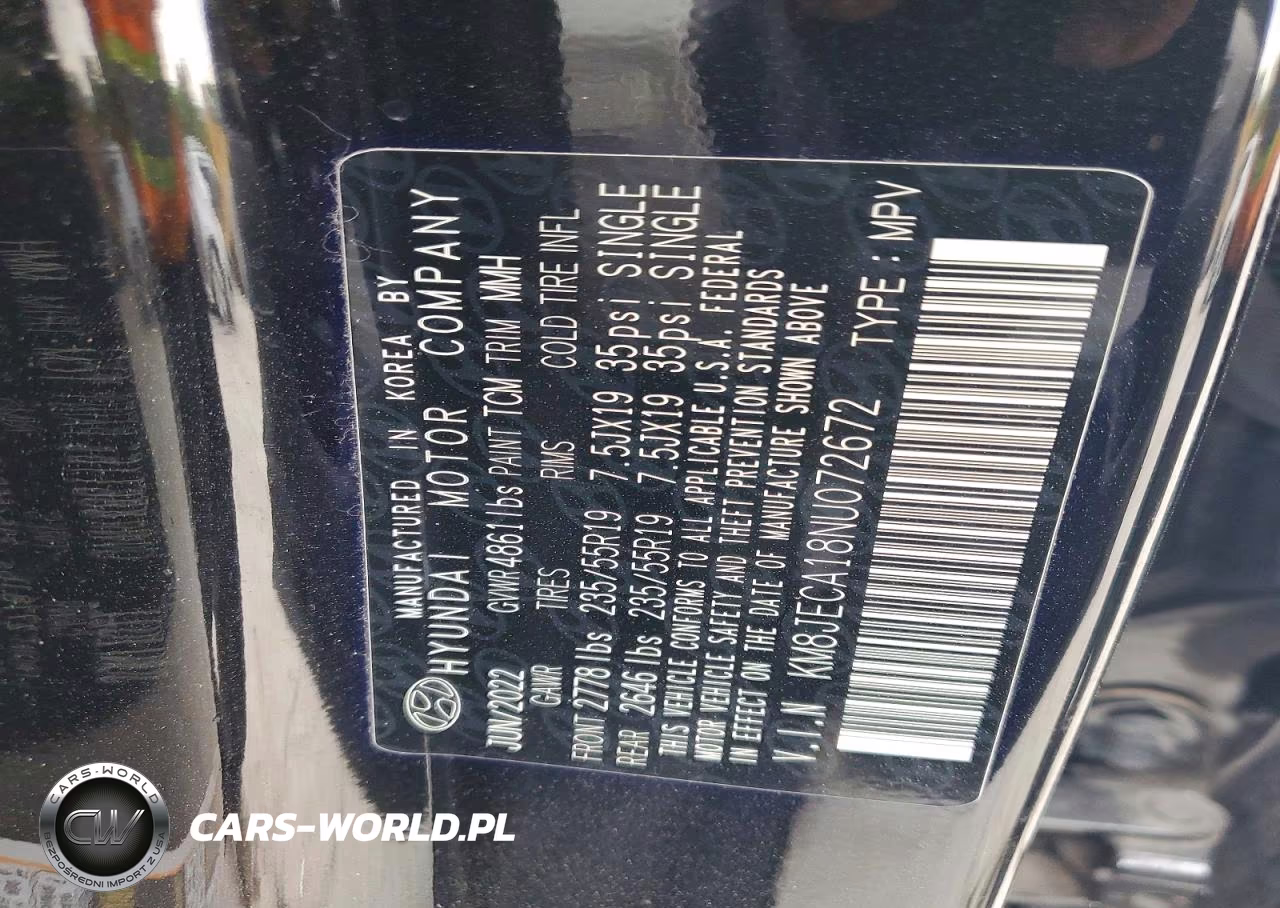 2022 Hyundai Tucson Limited VIN:KM8JECA18NU072672 - 13