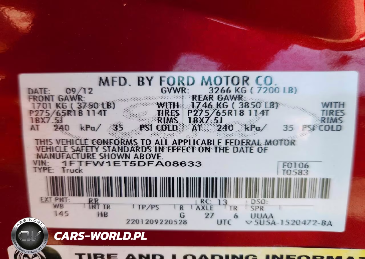 2013 Ford F150 Supercrew VIN:1FTFW1ET5DFA08633 - 12