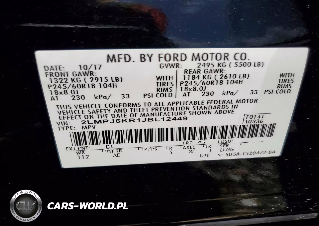 2018 Lincoln Mkx Select VIN:2LMPJ6KR1JBL12449 - 13