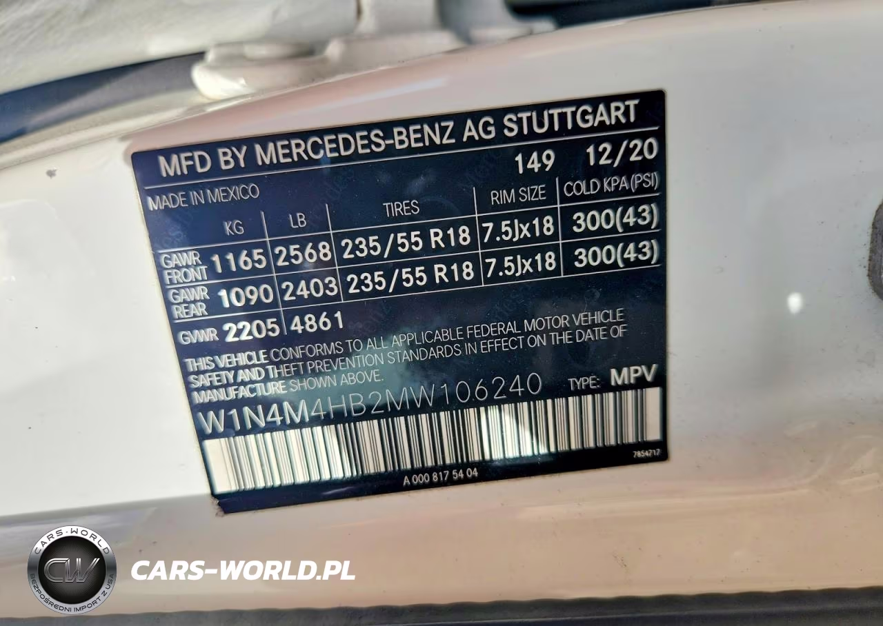 2021 Mercedes-Benz Glb 250 4Matic VIN:W1N4M4HB2MW106240 - 13