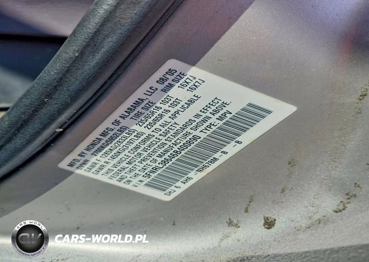 2006 Honda Odyssey Exl VIN:5FNRL38646B400890 - 13