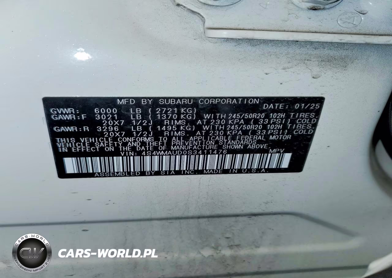 2025 Subaru Ascent Touring VIN:4S4WMAUD0S3411476 - 14