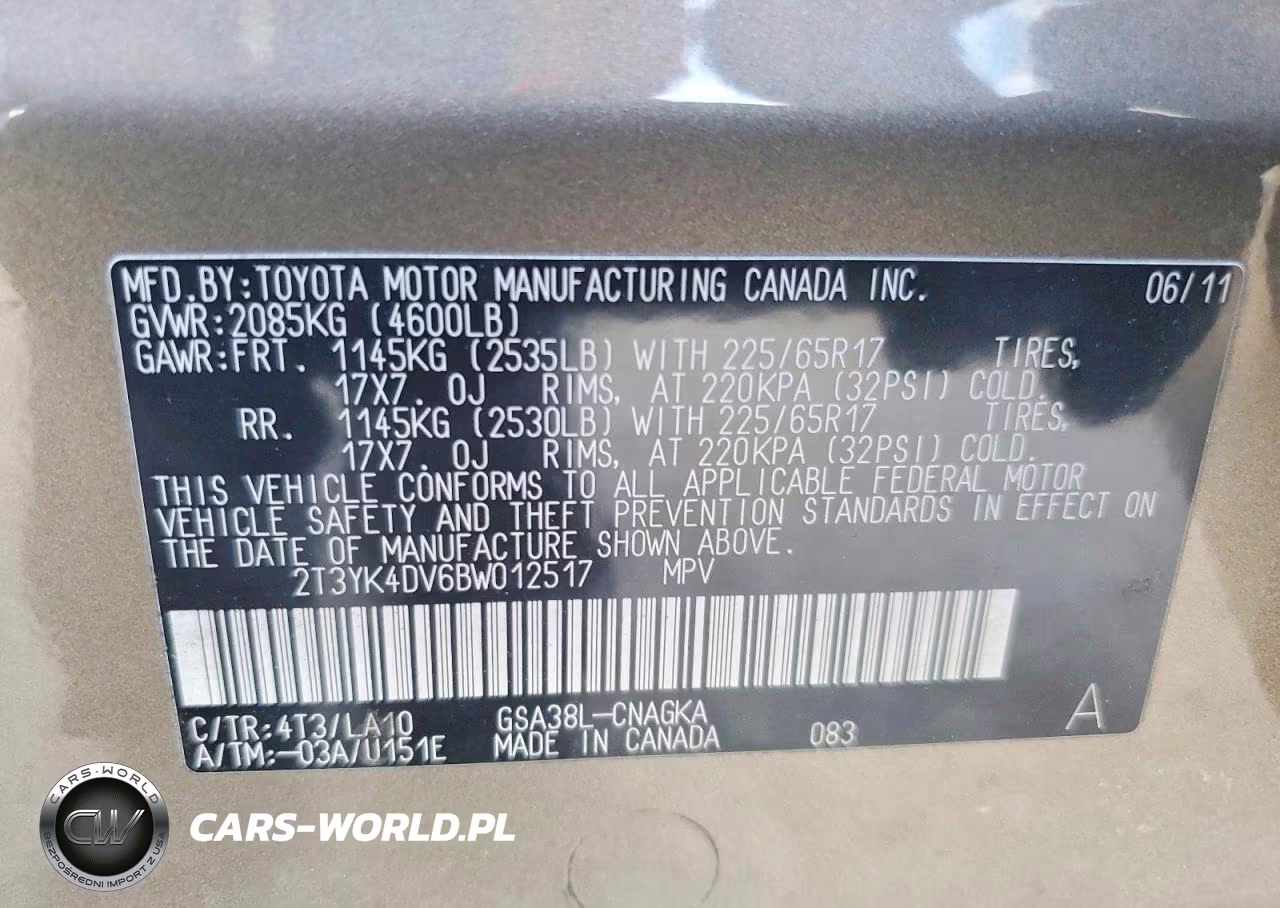 2011 Toyota Rav4 Limited VIN:2T3YK4DV6BW012517 - 13