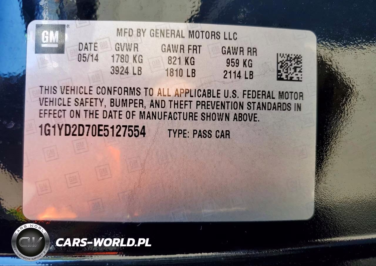 2014 Chevrolet Corvette Stingray 2Lt VIN:1G1YD2D70E5127554 - 12