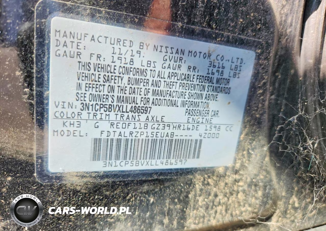 2020 Nissan Kicks S VIN:3N1CP5BVXLL486597 - 12