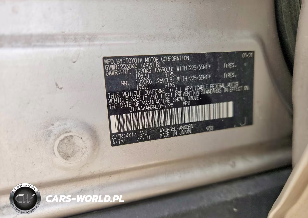 2021 Toyota Venza Xle VIN:JTEAAAAH2MJ055198 - 12