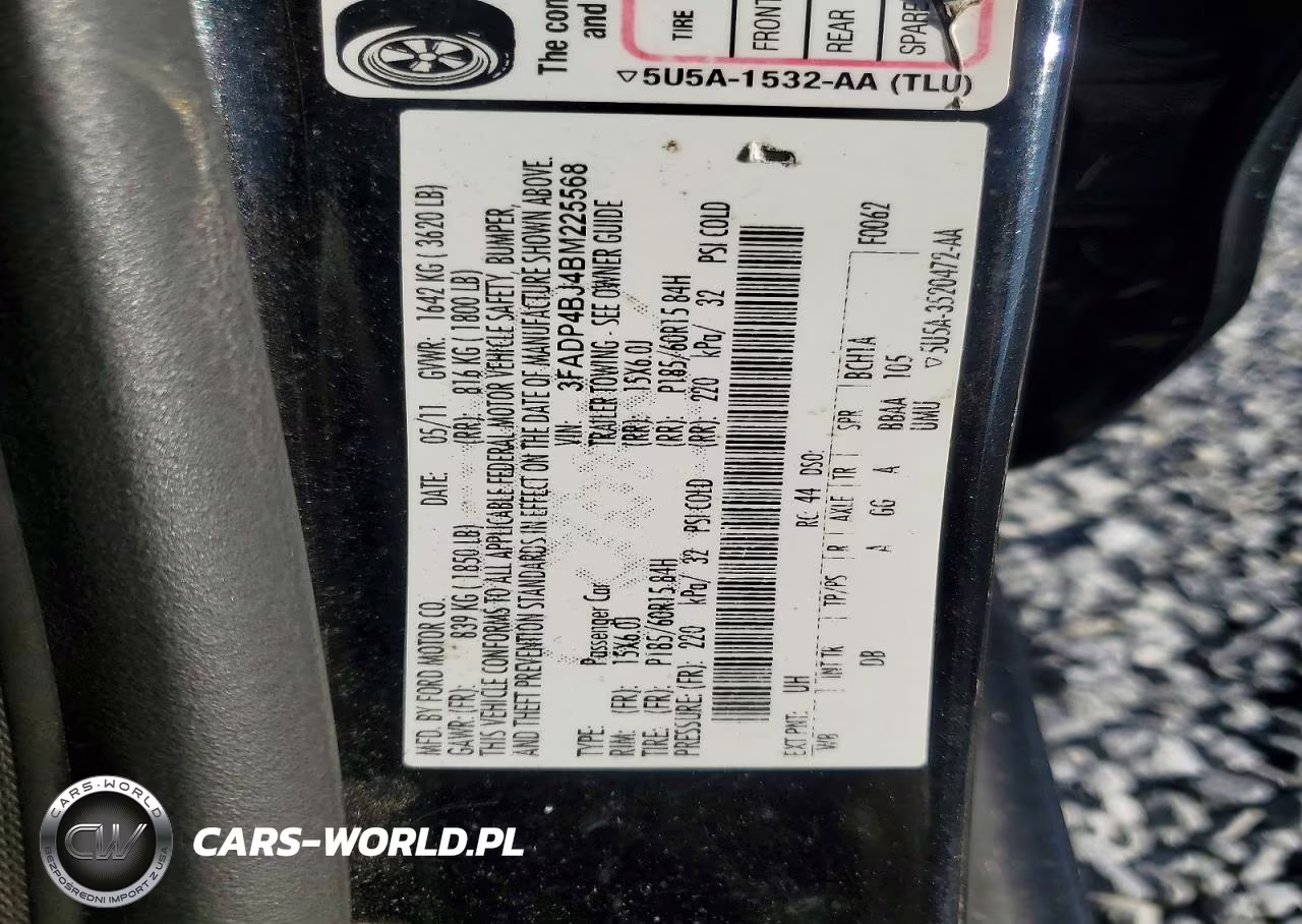 2011 Ford Fiesta Se VIN:3FADP4BJ4BM225568 - 12