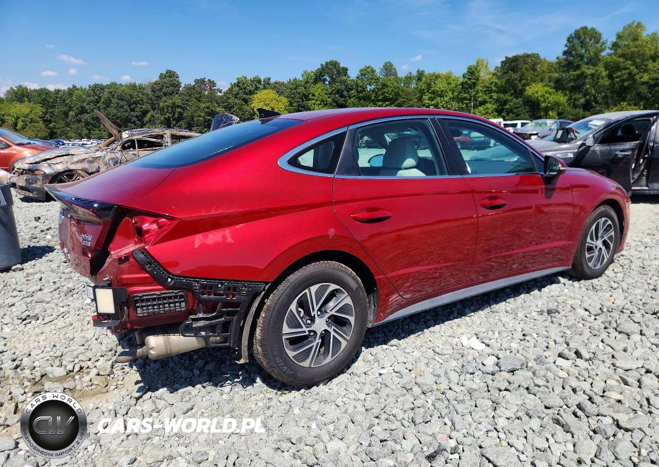 2023 Hyundai Sonata Hybrid Blue VIN:KMHL24JJ6PA067627 - 3