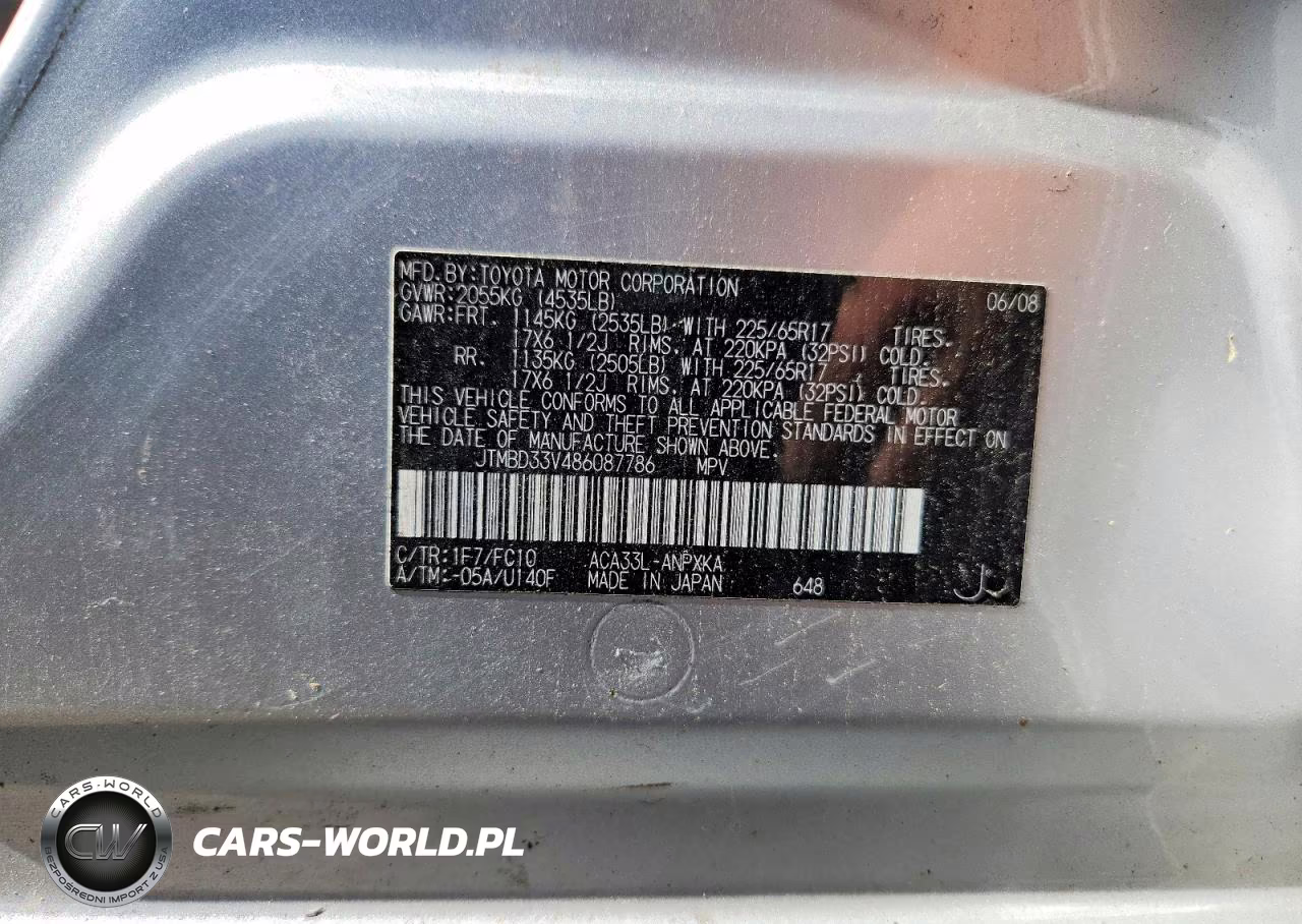 2008 Toyota Rav4 Base VIN:JTMBD33V486087786 - 13