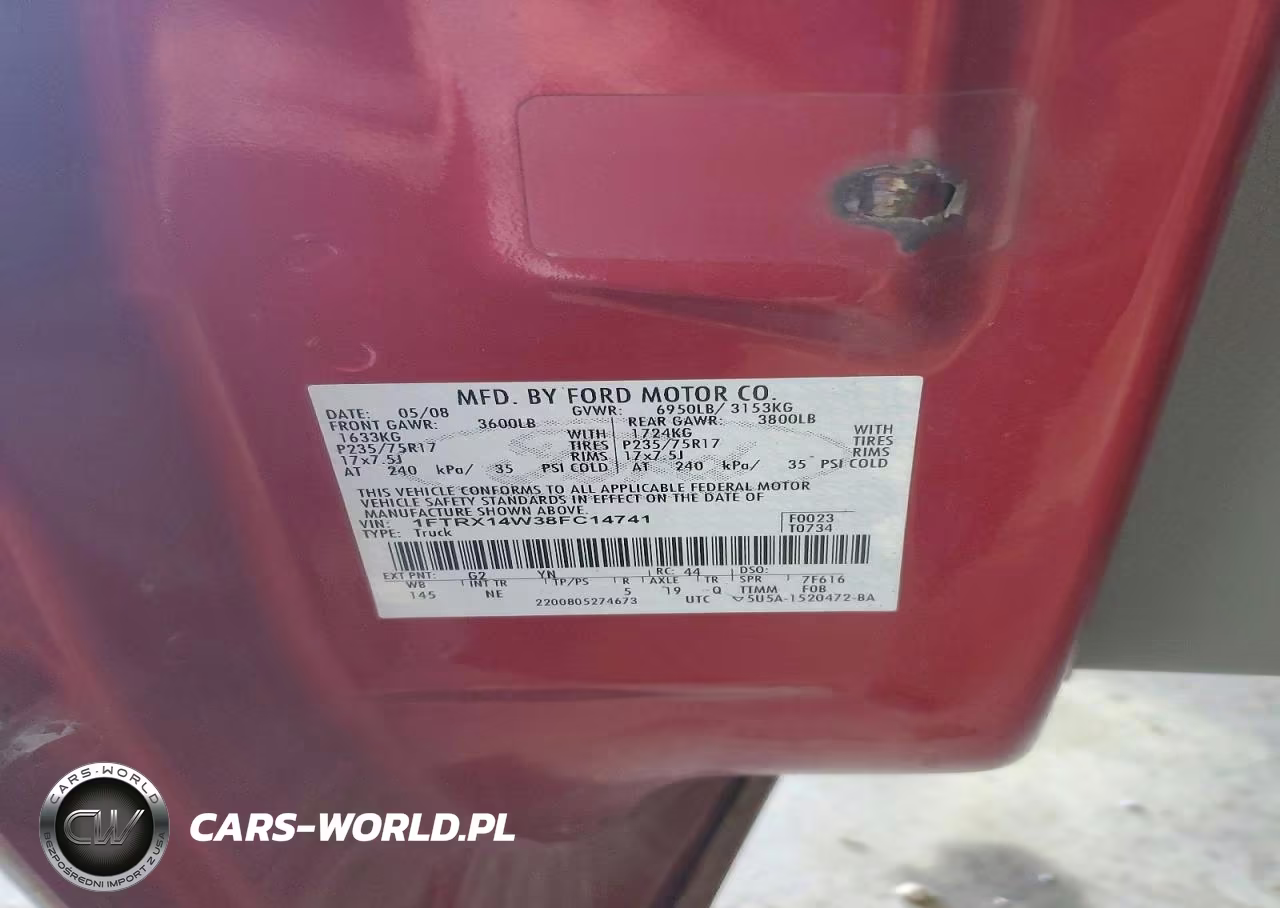 2008 Ford F150 VIN:1FTRX14W38FC14741 - 12
