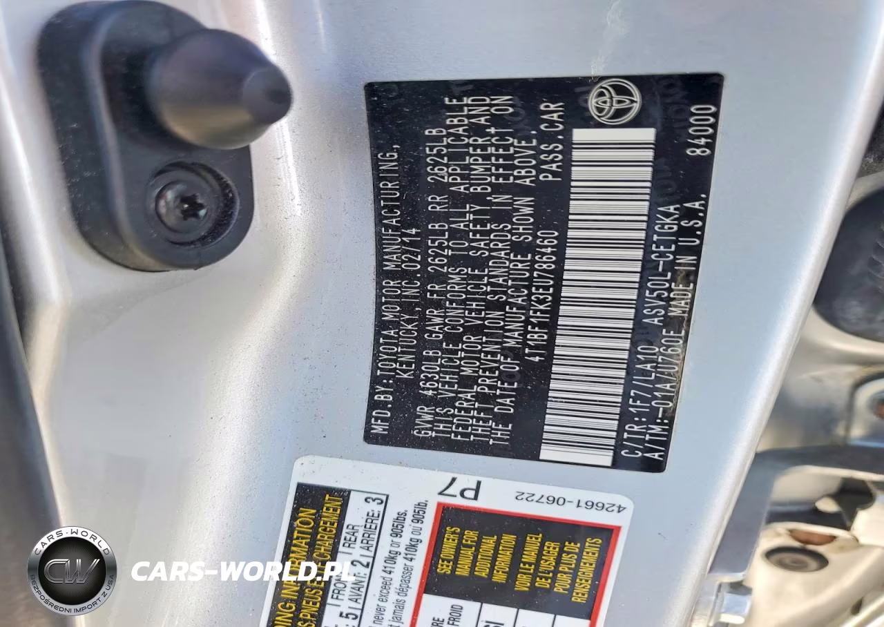 2014 Toyota Camry Xle VIN:4T1BF1FK3EU786460 - 12