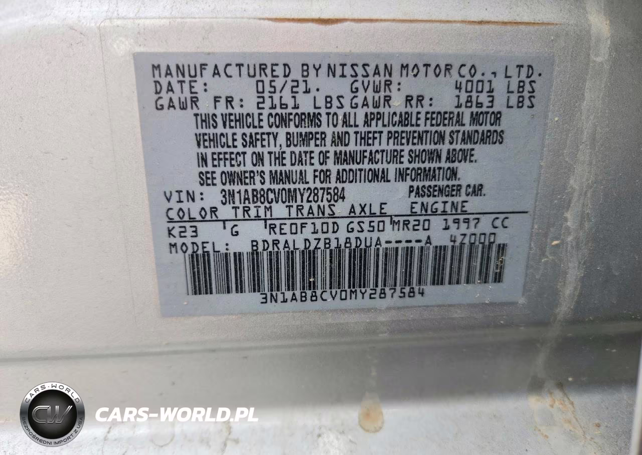 2021 Nissan Sentra Sv VIN:3N1AB8CV0MY287584 - 12