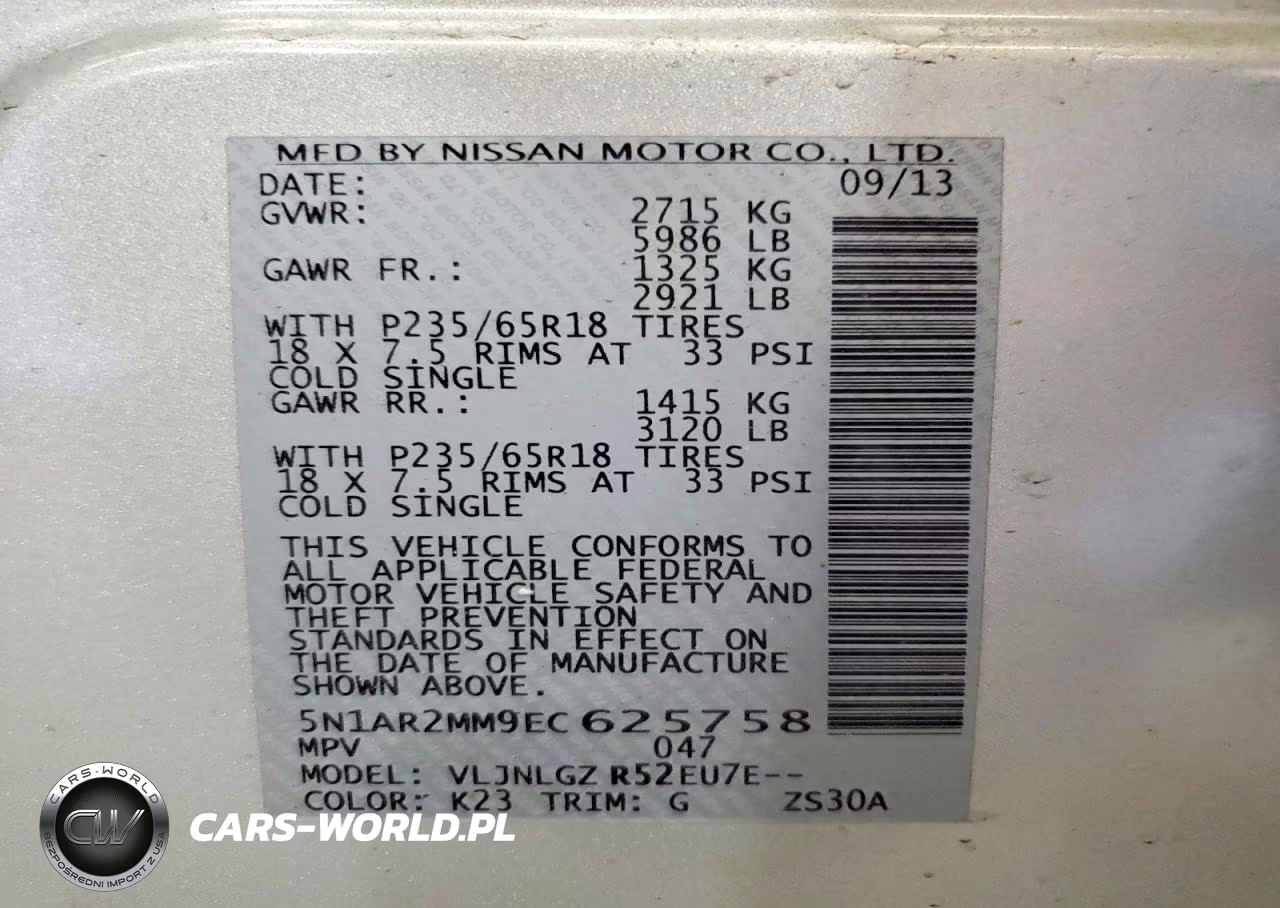 2014 Nissan Pathfinder Sl VIN:5N1AR2MM9EC625758 - 13