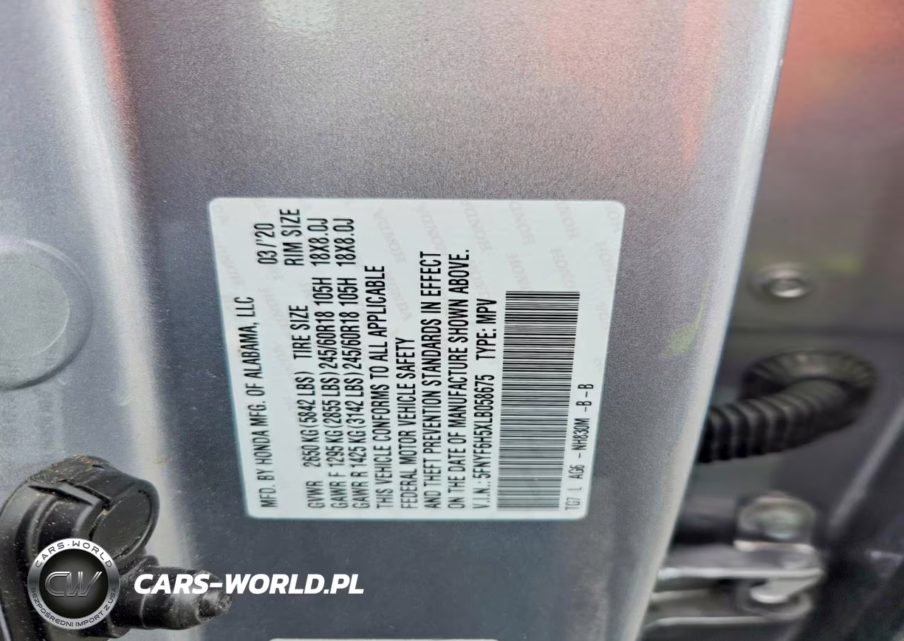 2020 Honda Pilot Exl VIN:5FNYF6H5XLB058675 - 13