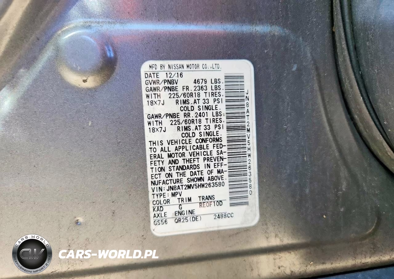 2017 Nissan Rogue Sl VIN:JN8AT2MV5HW263580 - 14