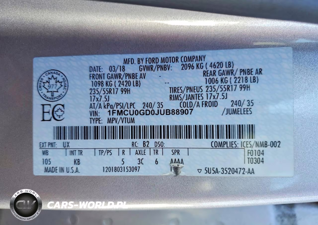 2018 Ford Escape Se VIN:1FMCU0GD0JUB88907 - 13