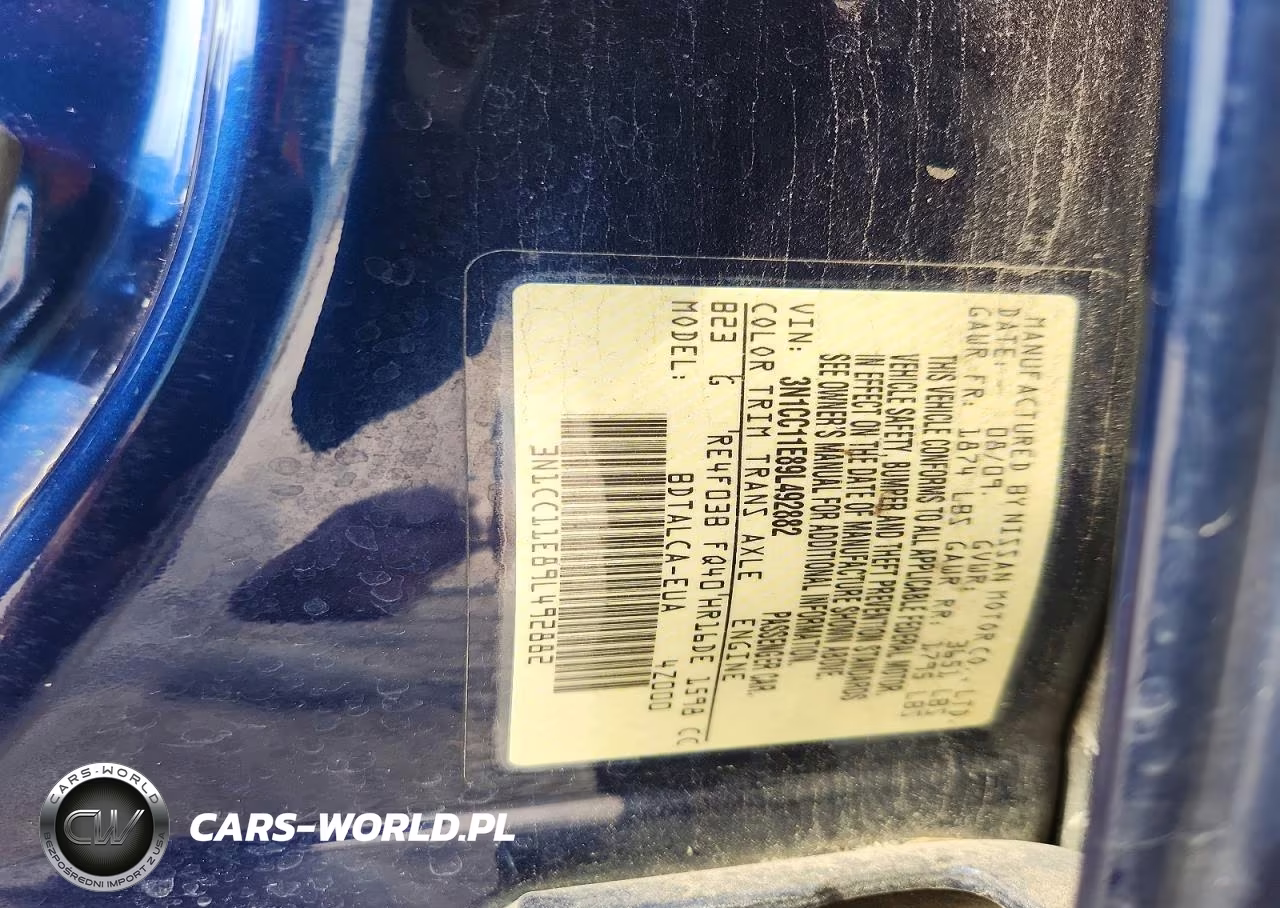 2009 Nissan Versa 1.6 Base VIN:3N1CC11E89L492882 - 12