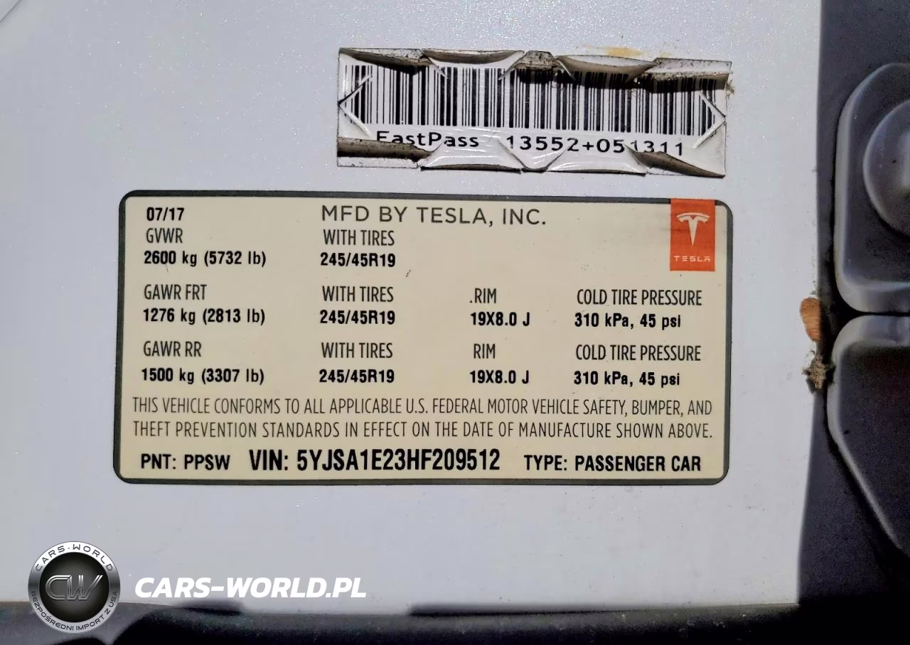 2017 Tesla Model S VIN:5YJSA1E23HF209512 - 12