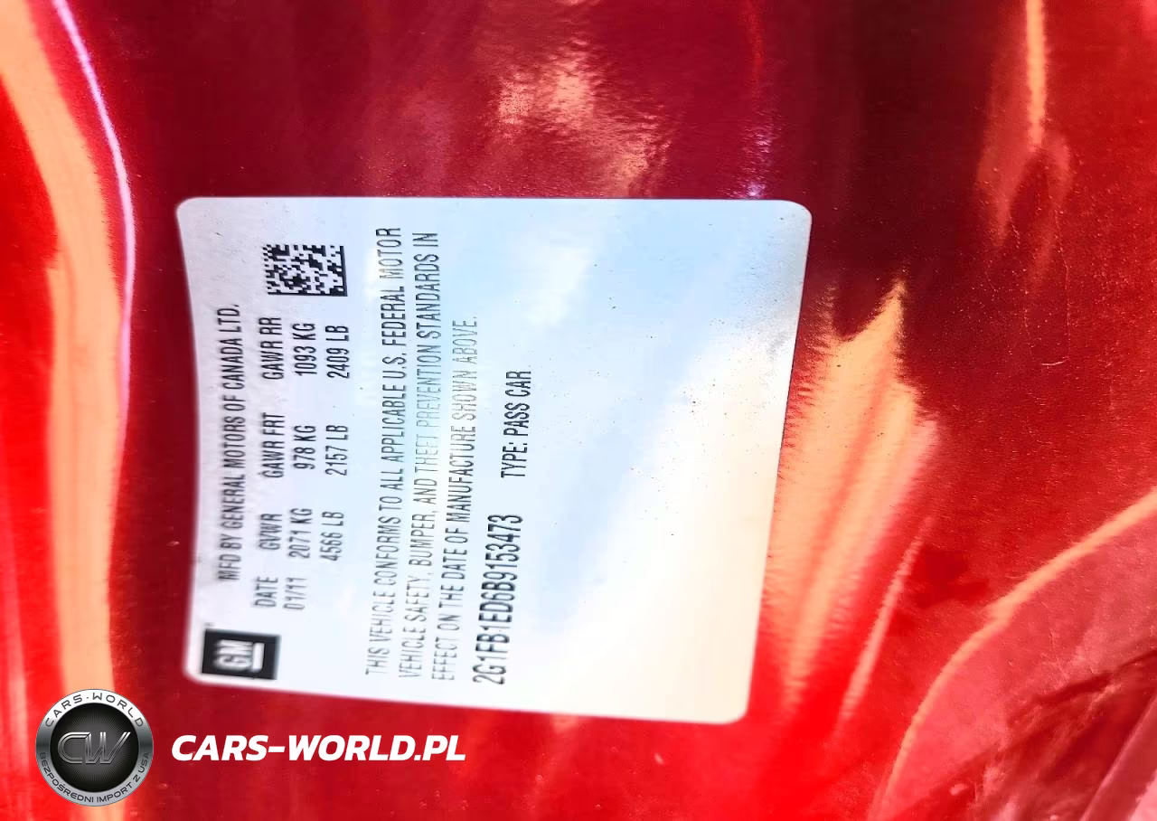 2011 Chevrolet Camaro Lt VIN:2G1FB1ED6B9153473 - 12